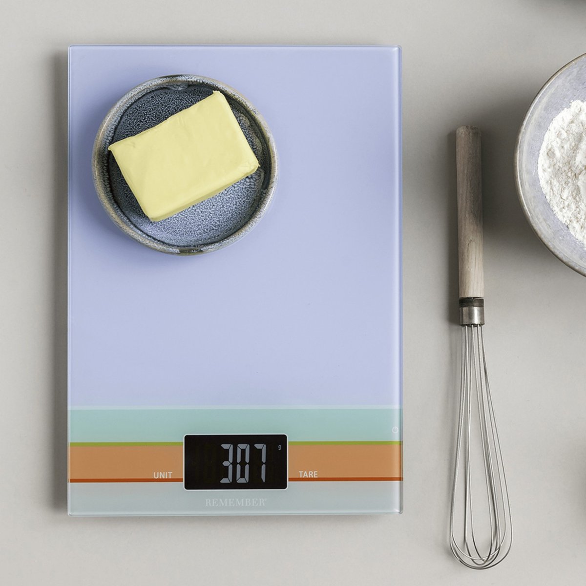 Balance de cuisine bleu, REMEMBER