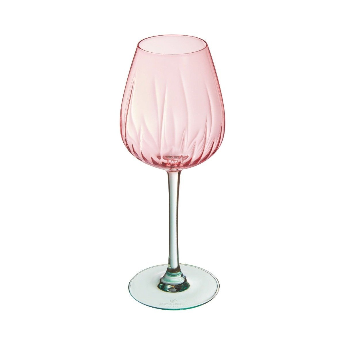 4 verres à pied colorés 47cl -SWIRLY SPRING multicolore, CRISTAL D ARQUES