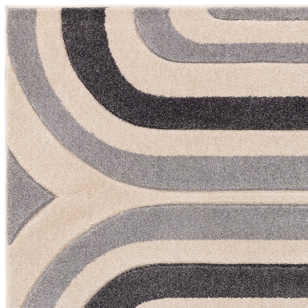 Tapis salon et chambre moderne LINY gris, NOVATREND