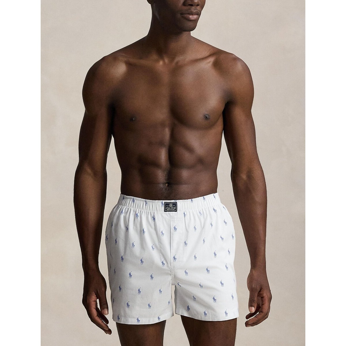 Confezione da 3 boxer in cotone bianco + bianco + blu, POLO RALPH LAUREN