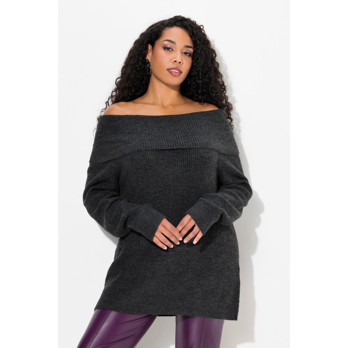 Pull à manches longues chiné anthracite, ULLA POPKEN