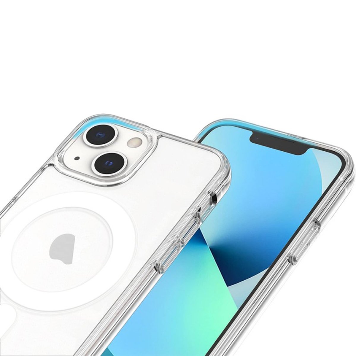 Coque anti-choc compatible magsafe iPhone 13 Mini transparent, EVETANE