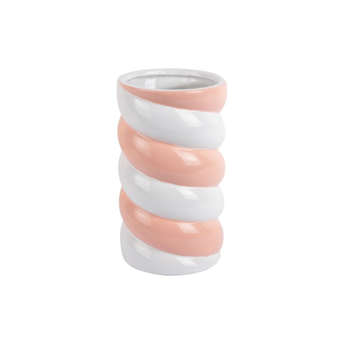 Vase décoratif en céramique design effet marshmallow CUSHIA rose, PRESENT TIME