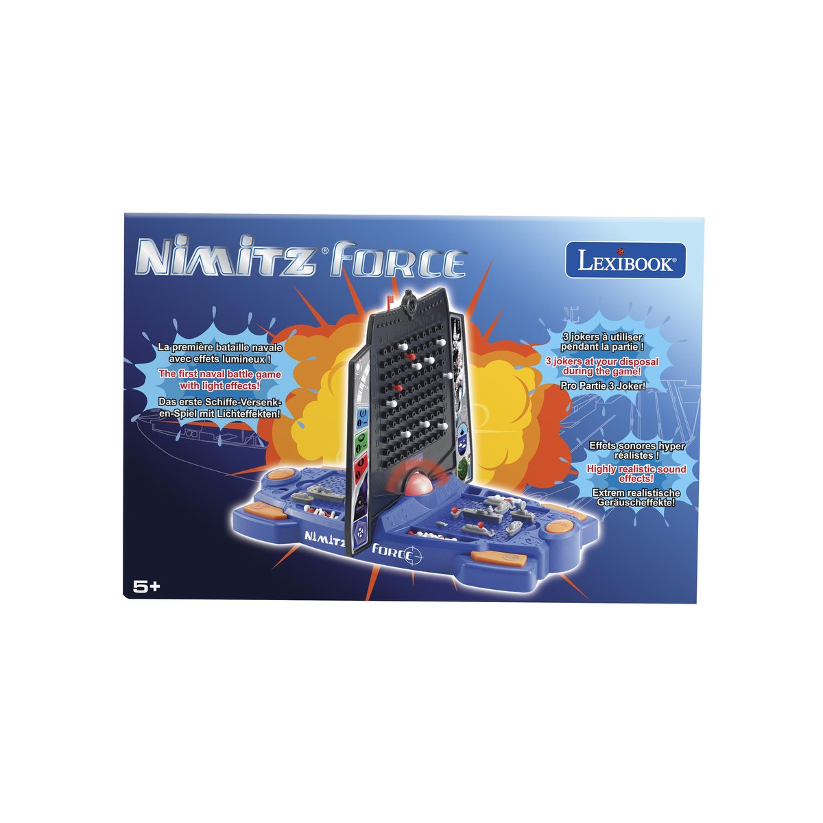 Nimitz® Force - Bataille navale électronique bleu, LEXIBOOK