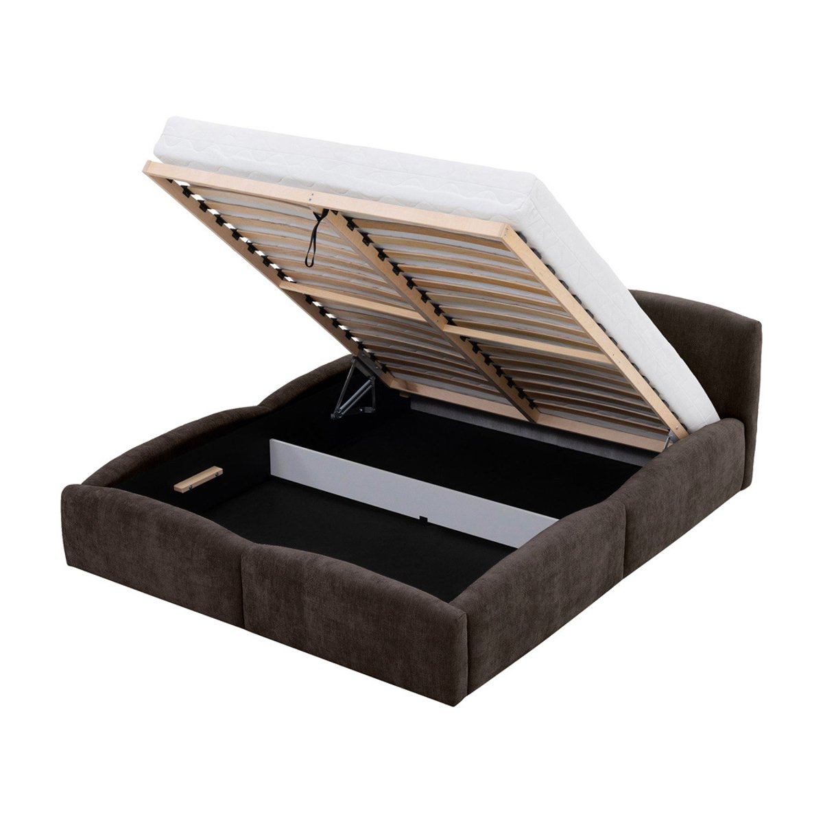 Lit coffre - CARLA marron, BEST MOBILIER