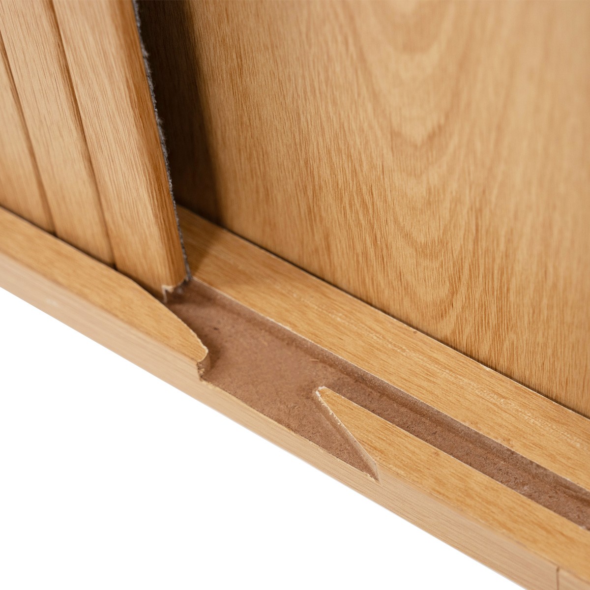 Meuble TV 2 portes 2 niches - SORA chêne, HOMIFAB