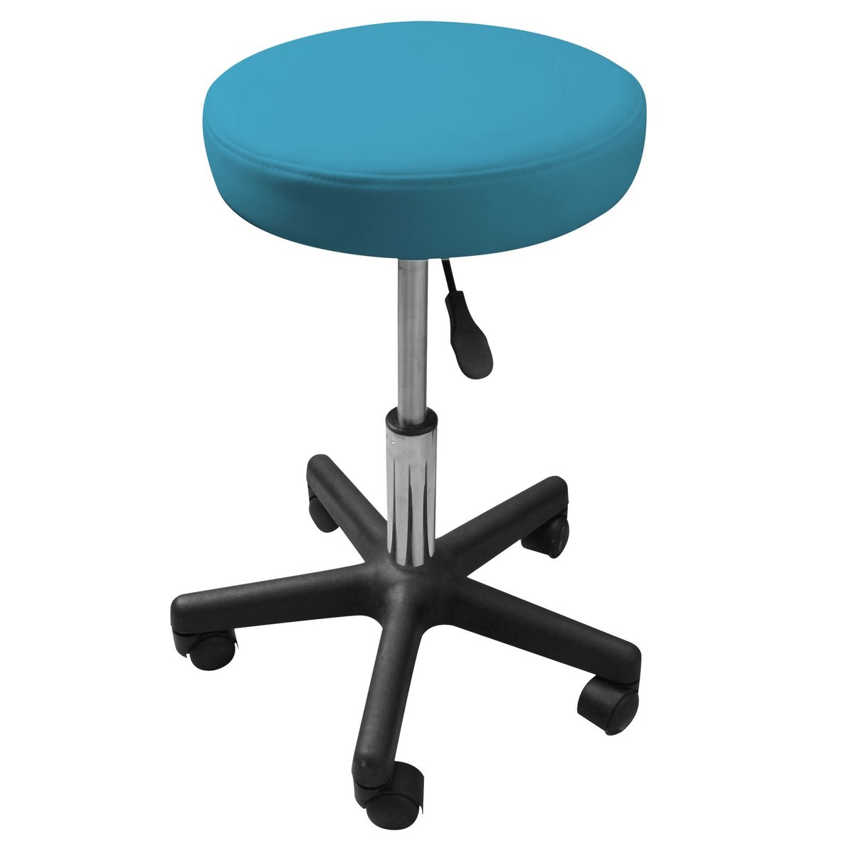 Tabouret rond à roulettes rose pastel, VIVEZEN