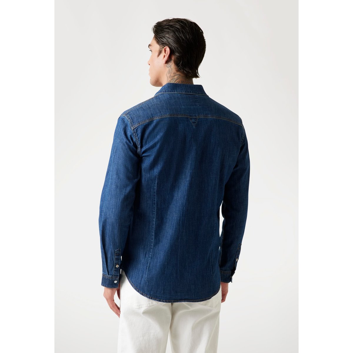 Chemise En Jean Coupe Slim bleu, GUESS