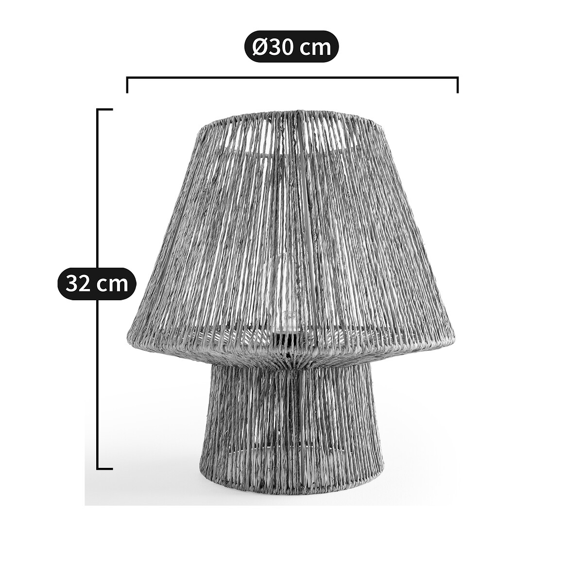 Lampe à poser en jute, Yaku naturel, LA REDOUTE INTERIEURS