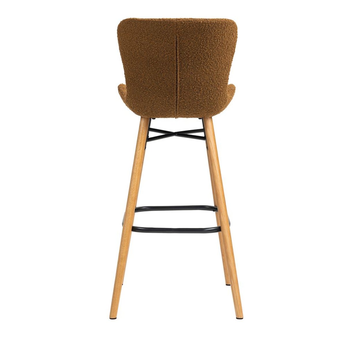 Chaise snack effet laine bouclette écru cuivre, ZAGO