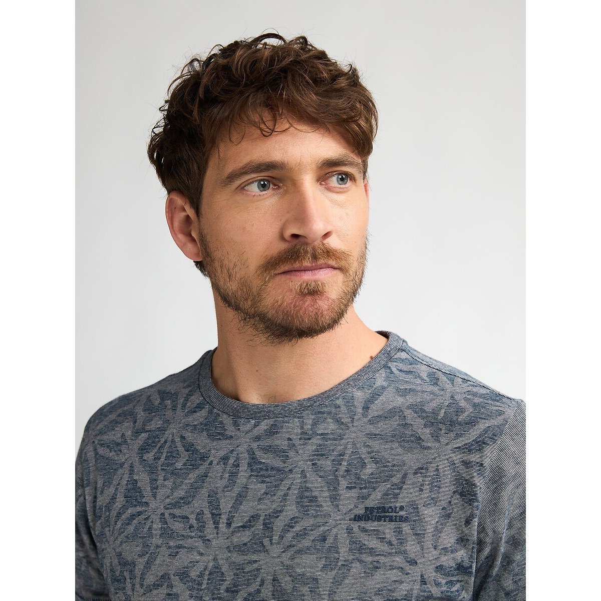 Printed Short Sleeve T-Shirt navy blue, PETROL INDUSTRIES