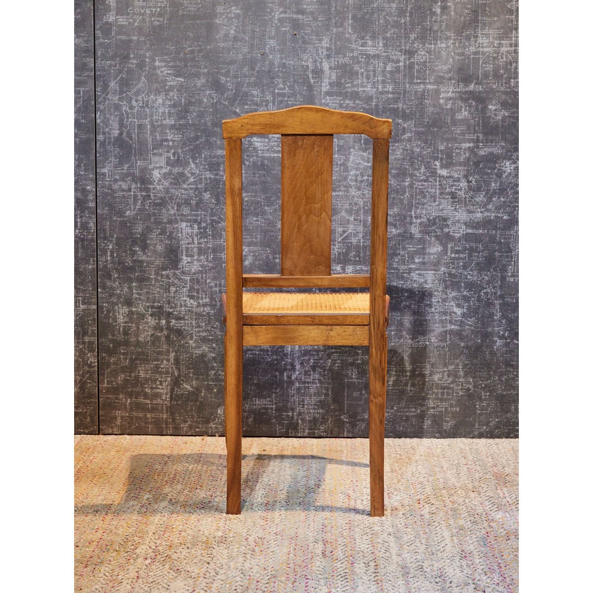 Paire de chaises Art déco en cannage Claude N°1609 - Bon état bois clair, DEBONGOUT