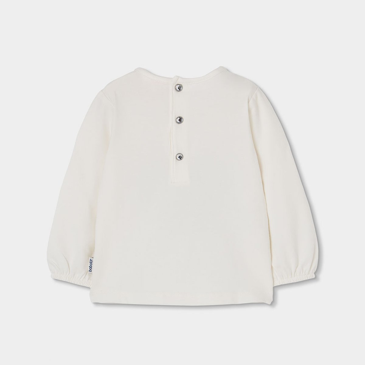 T-shirt fille en maille avec coeur blanc, BOBOLI