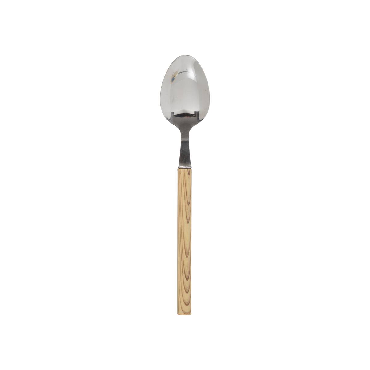 Ménagère 24 pièces en acier inoxydable et manches effet bois INDONESIE taupe, SECRET DE GOURMET