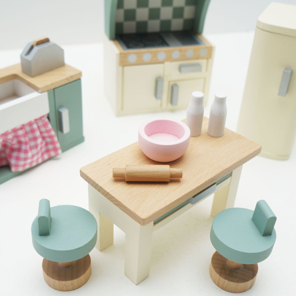 Cuisine pour maison de poupée beige, blanc, vert, LE TOY VAN