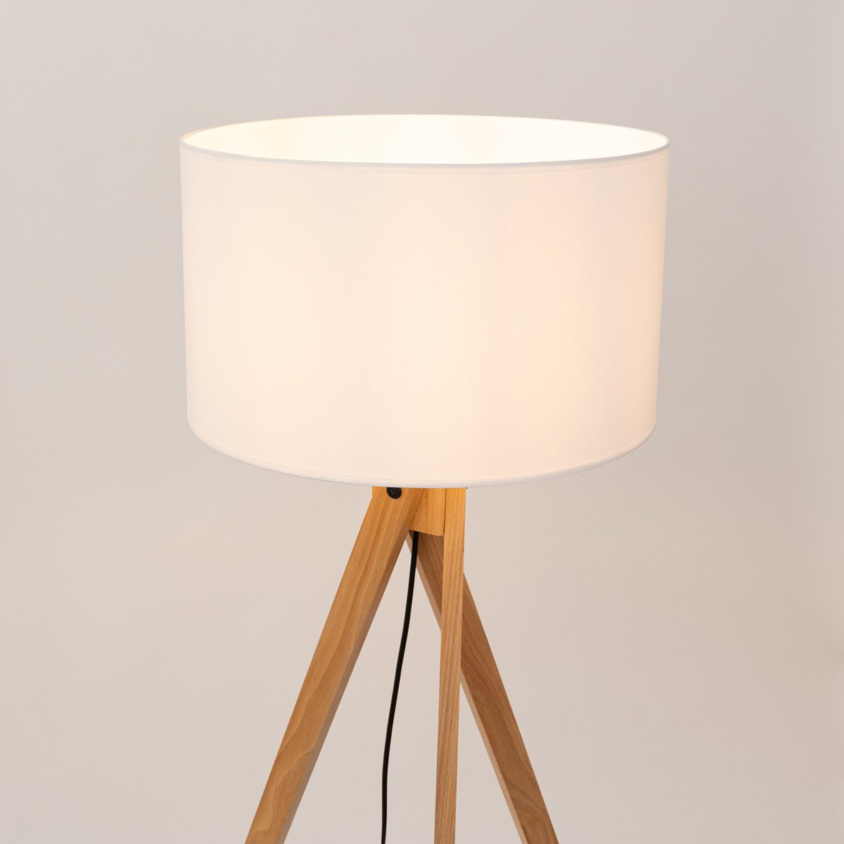 Lampadaire Tissu Blanc E27 1 Natt blanc, EDEN