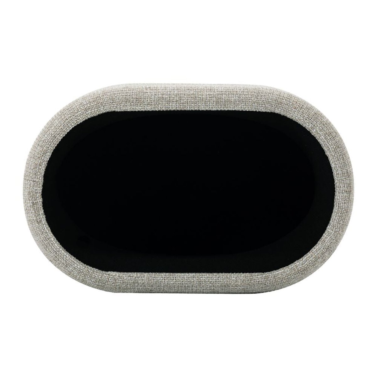 Banc coffre tissu chenillé beige, ZAGO