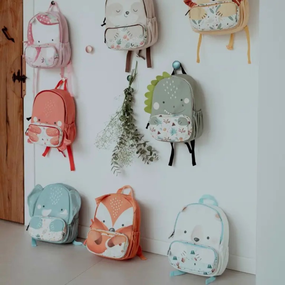 Sac à dos enfant format A4 ours blanc, SASSI JUNIOR