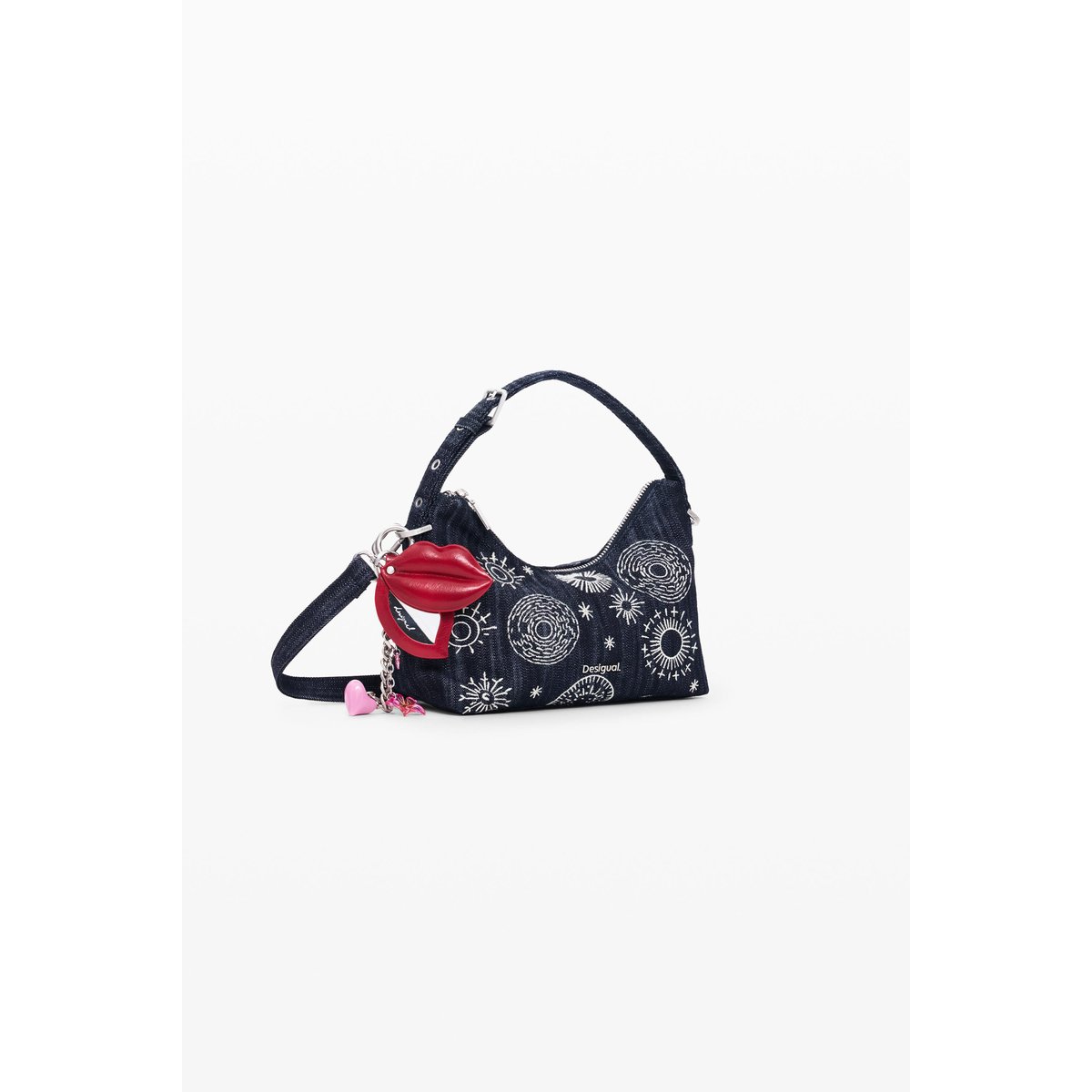 Sac brodé moyen bleu, DESIGUAL