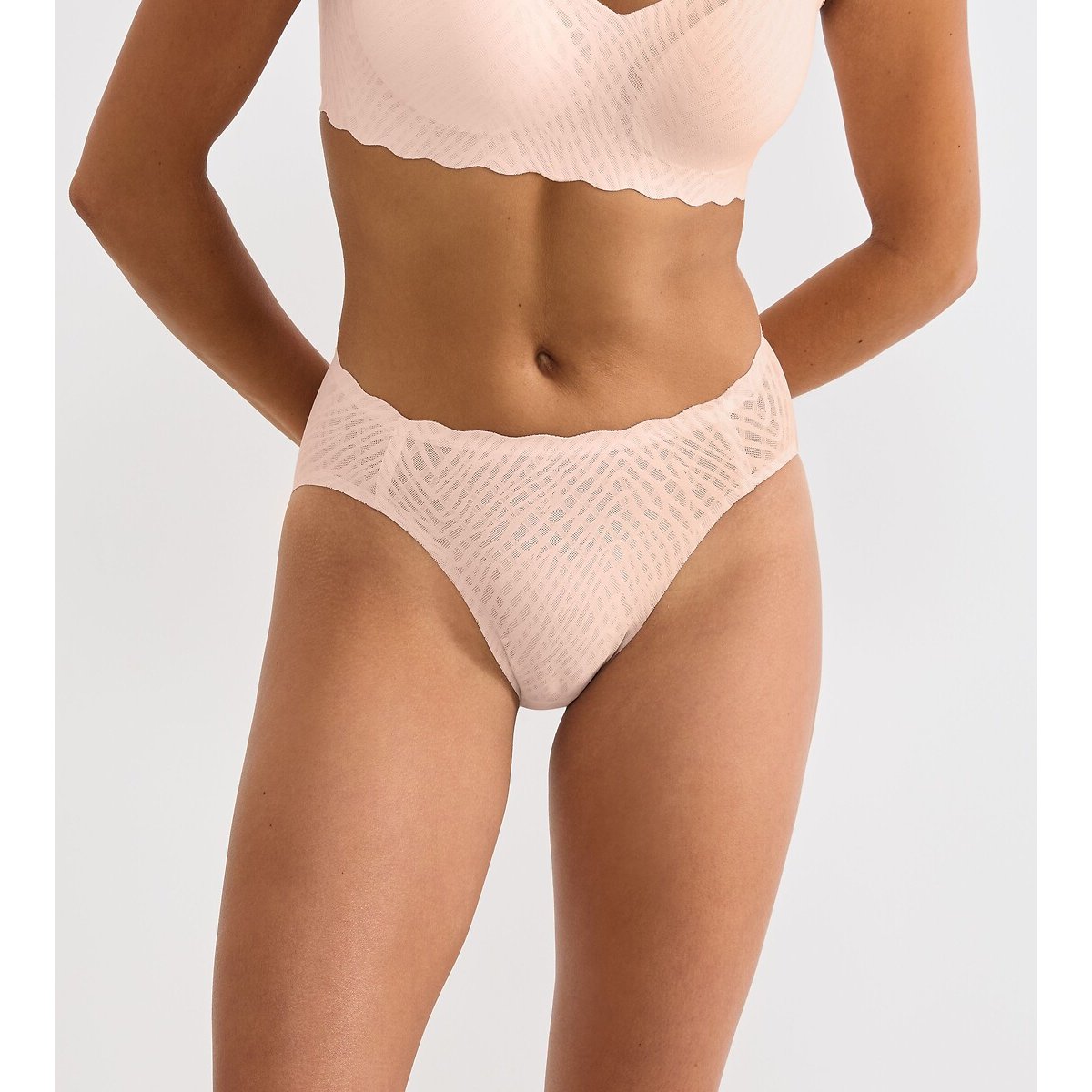 Culotte échancrée ZERO FEEL BLISS rose poudré, SLOGGI
