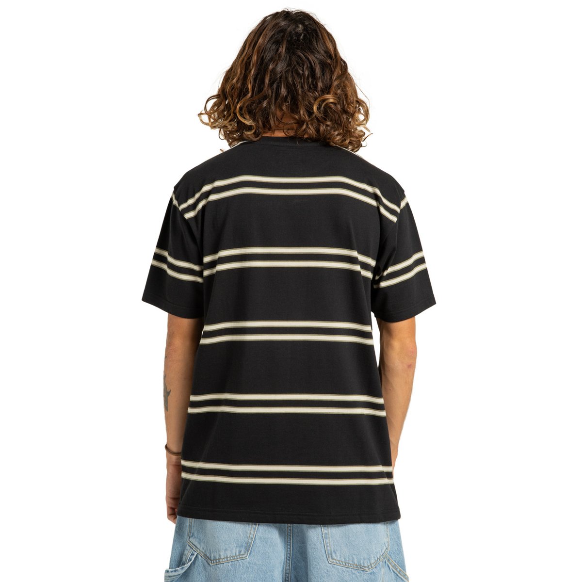 T-shirt à manches courtes PORTSIDE STRIPE. black portside stripe, DC SHOES