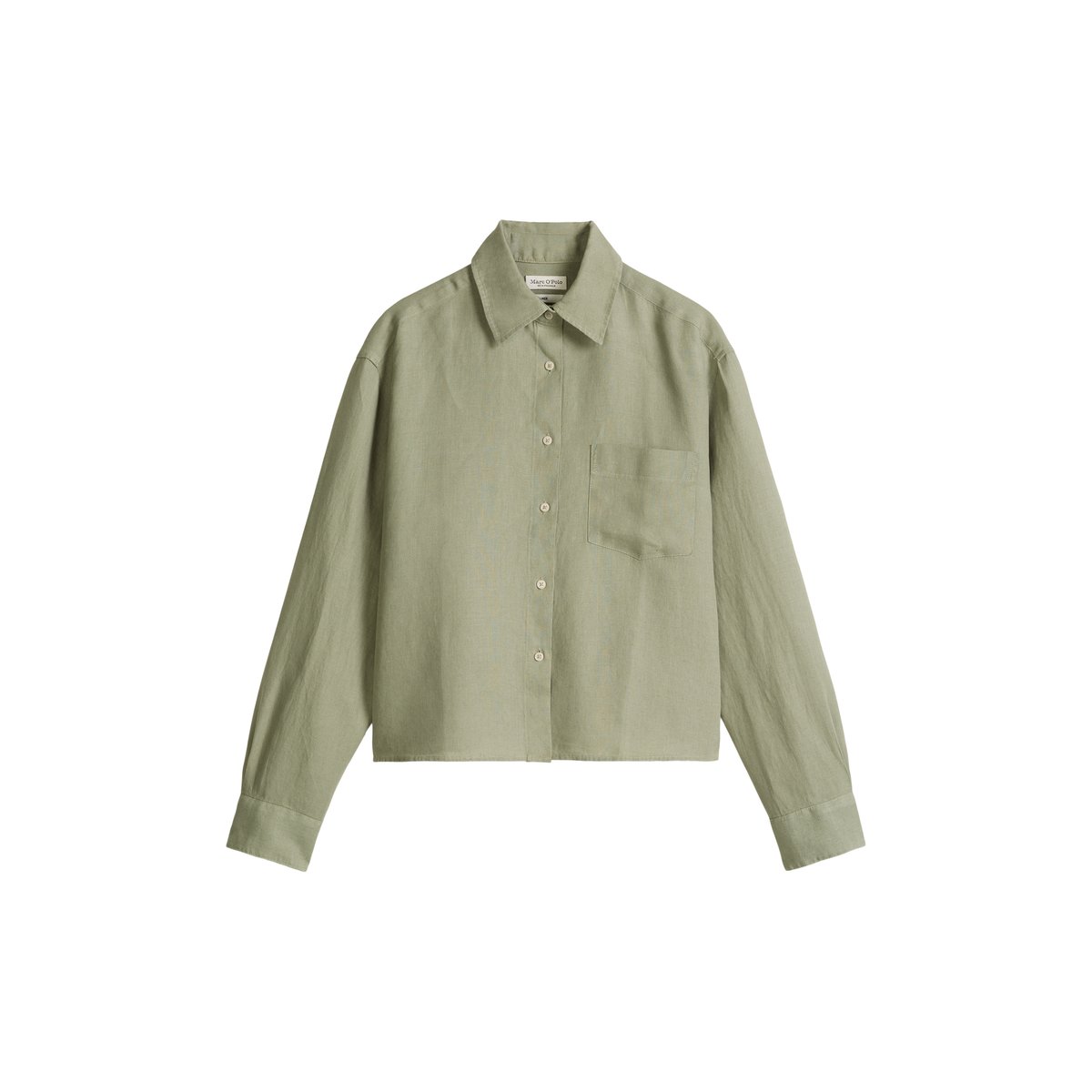 Blouse en lin regular avec fonction de refroidissement naturel vert clair, MARC O'POLO