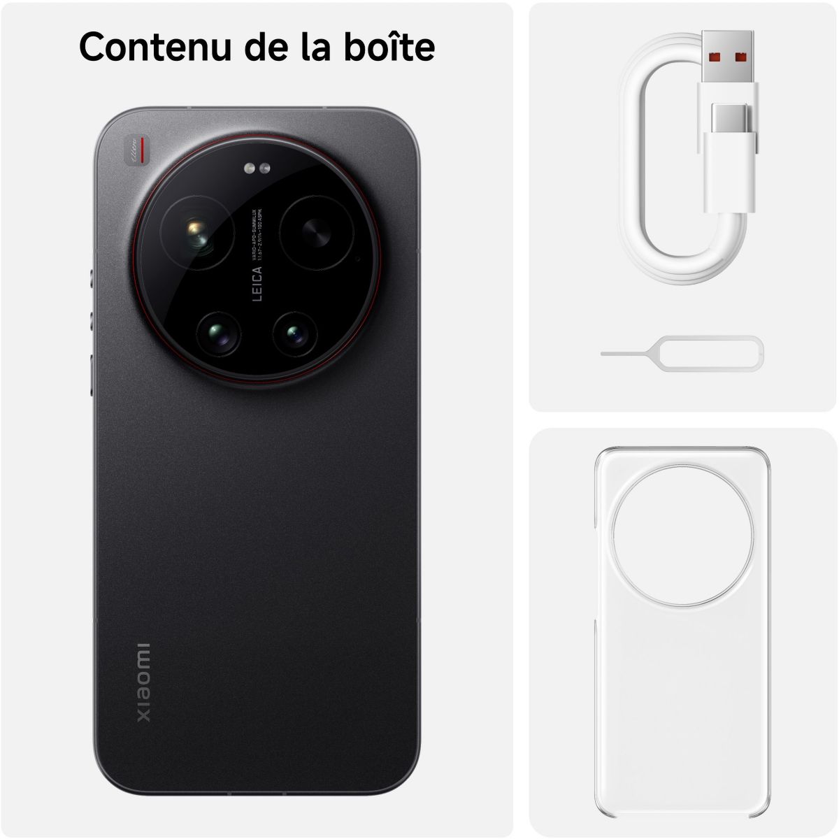 Smartphone 17 Ultra conçu avec Leica 512Go Noir 5G couleur unique, XIAOMI