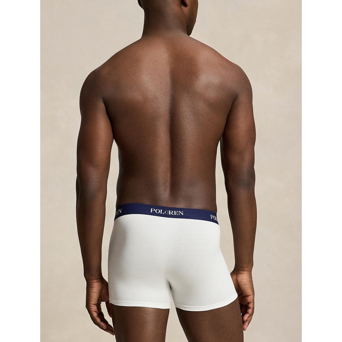 Lot de 3 slips-boxers classiques en coton stretch marine + blanc + marine, POLO RALPH LAUREN