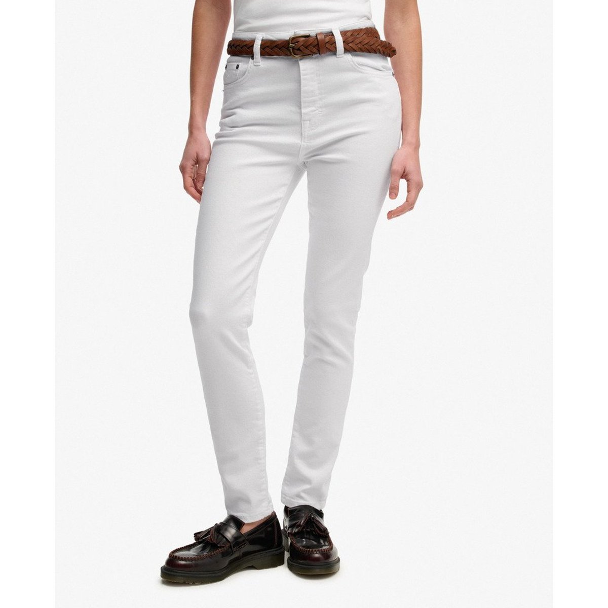 Jean Skinny Taille Haute blanc, SUPERDRY