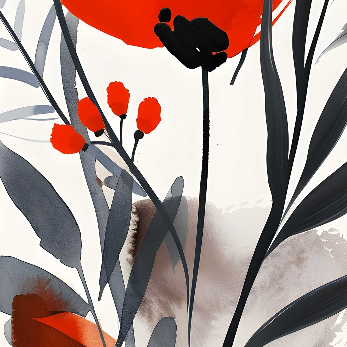 Tableau fleurs aquarelle éclatantes toile imprimée, HEXOA