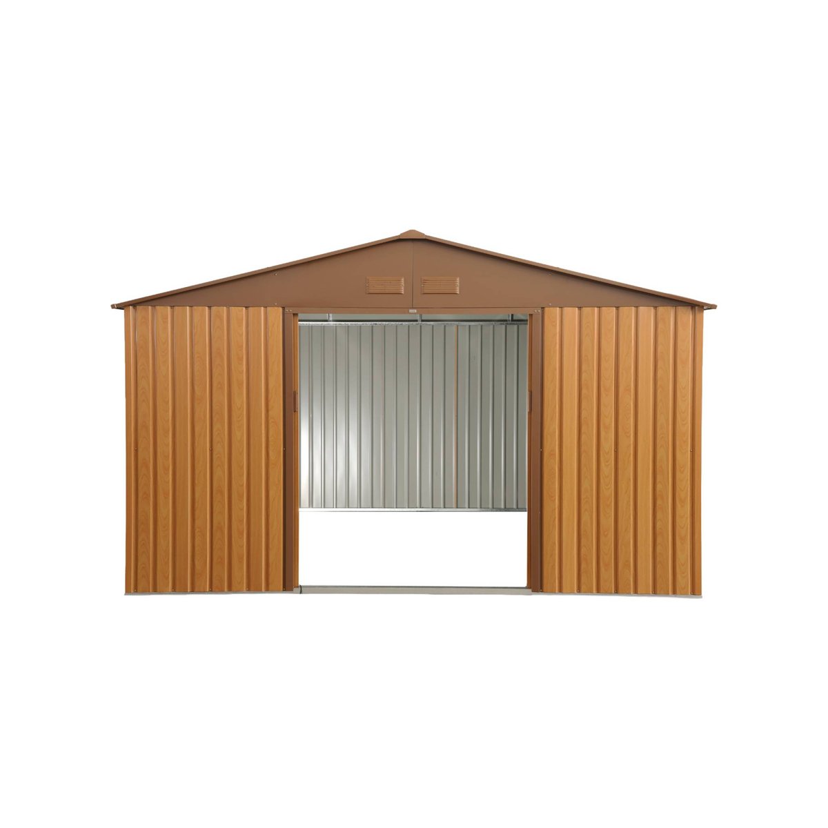 Abri de jardin métal 10,85m² avec kit d'ancrage BOULONNAIS anthracite, SWEEEK