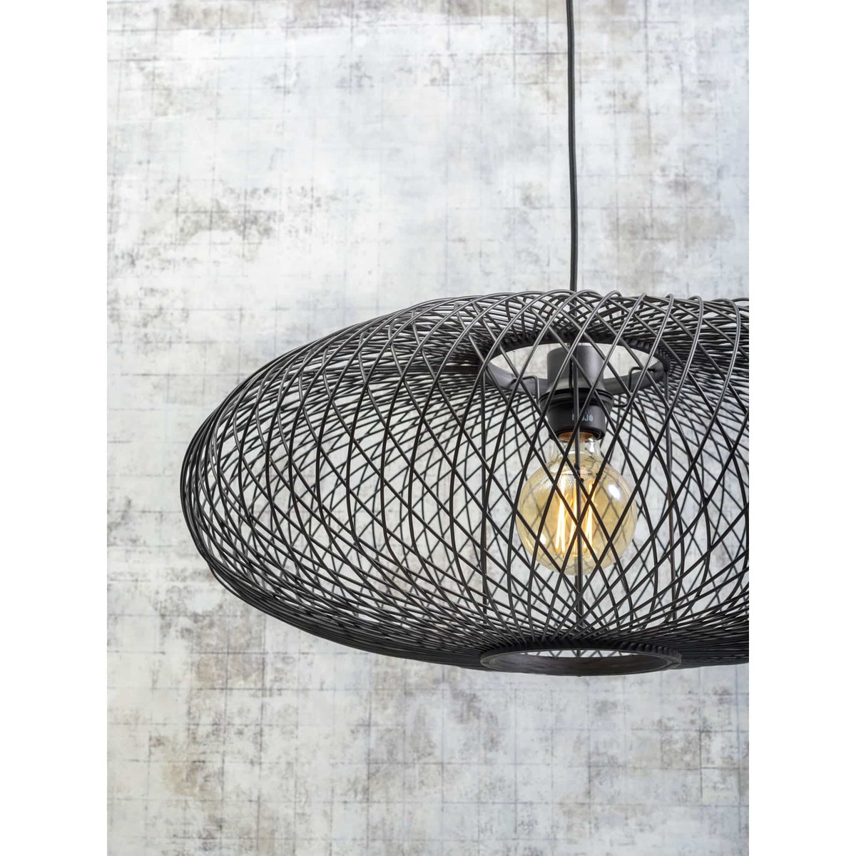 Lampe Suspendue Bambou CANGO noir, GOOD & MOJO