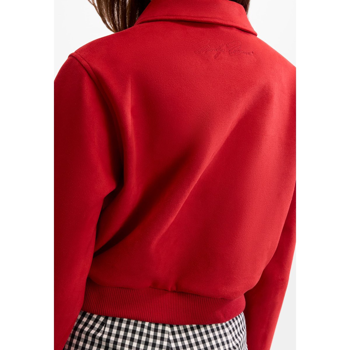 Veste Bomber En Daim rouge, GUESS