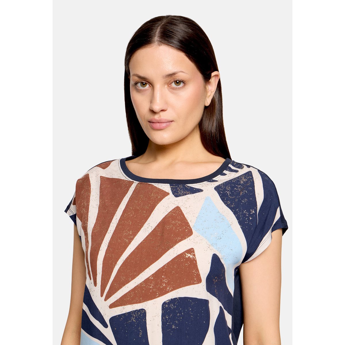 T-shirt patchwork à imprimé nature/brown, BETTY & CO