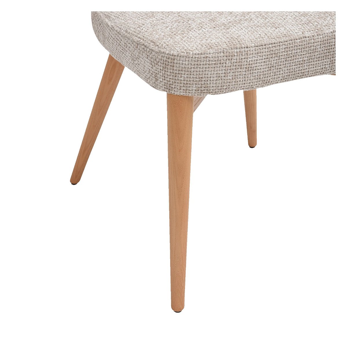 Chaise tissu LURIS crème, HABITAT