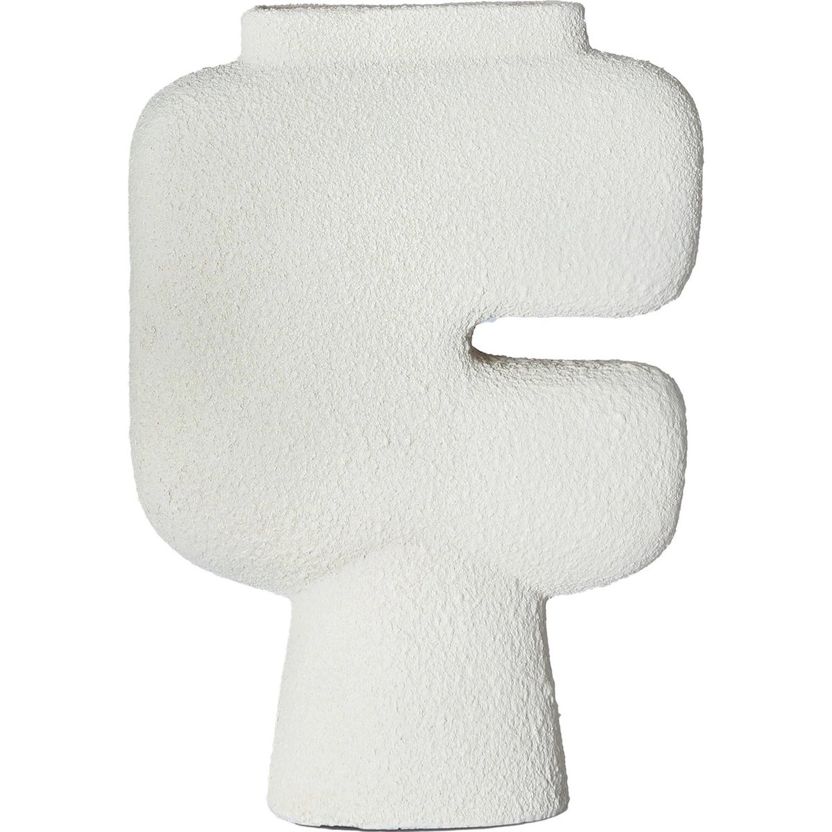 Vase contemporain finition brute blanc finition brute contemporaine, RECOLLECTION