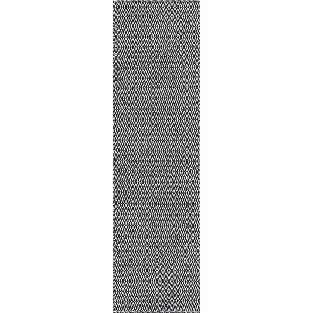 Tapis rectangulaire en laine MICMAC noir, RECOLLECTION