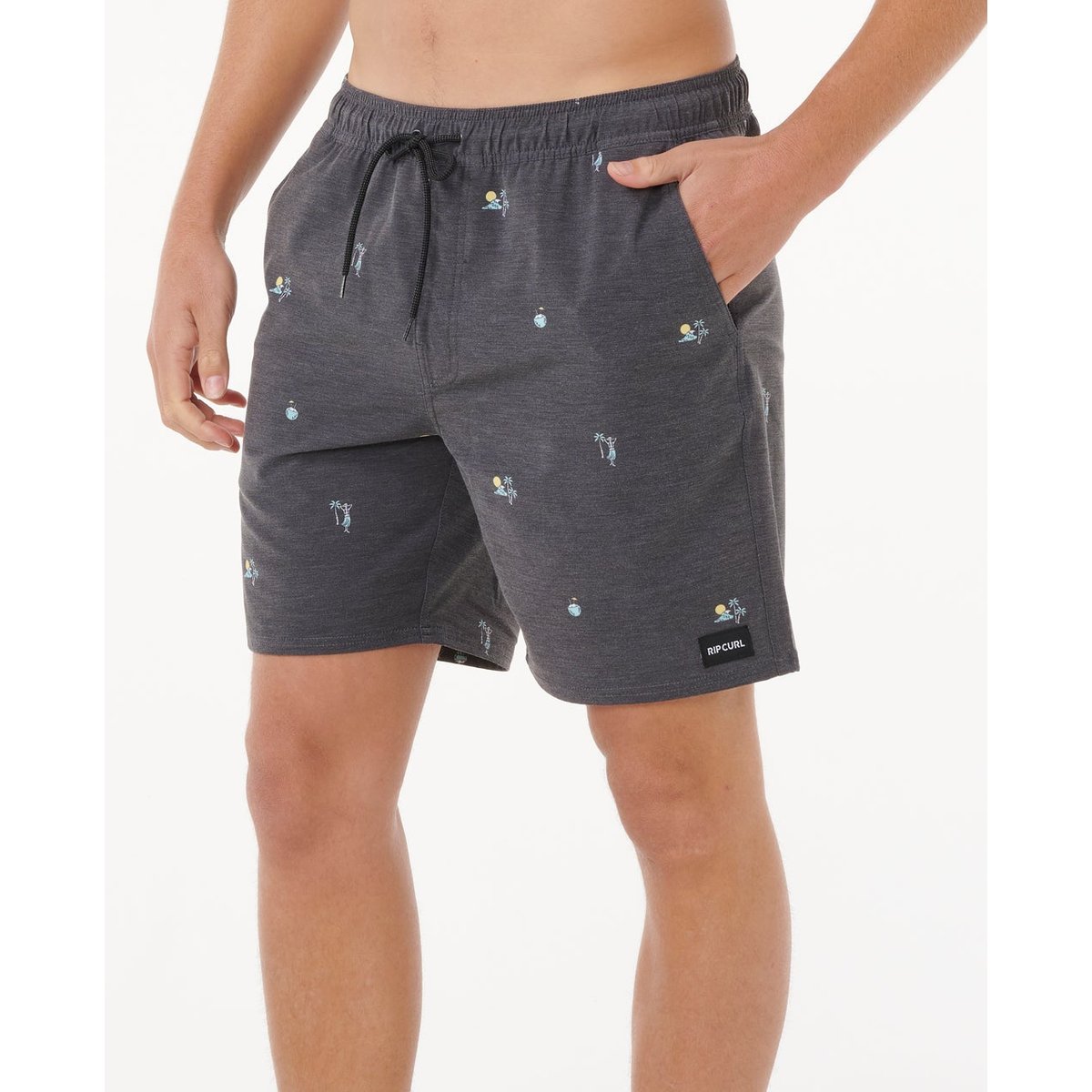 Boardshort VOLLEY Skelly Breach noir, RIP CURL