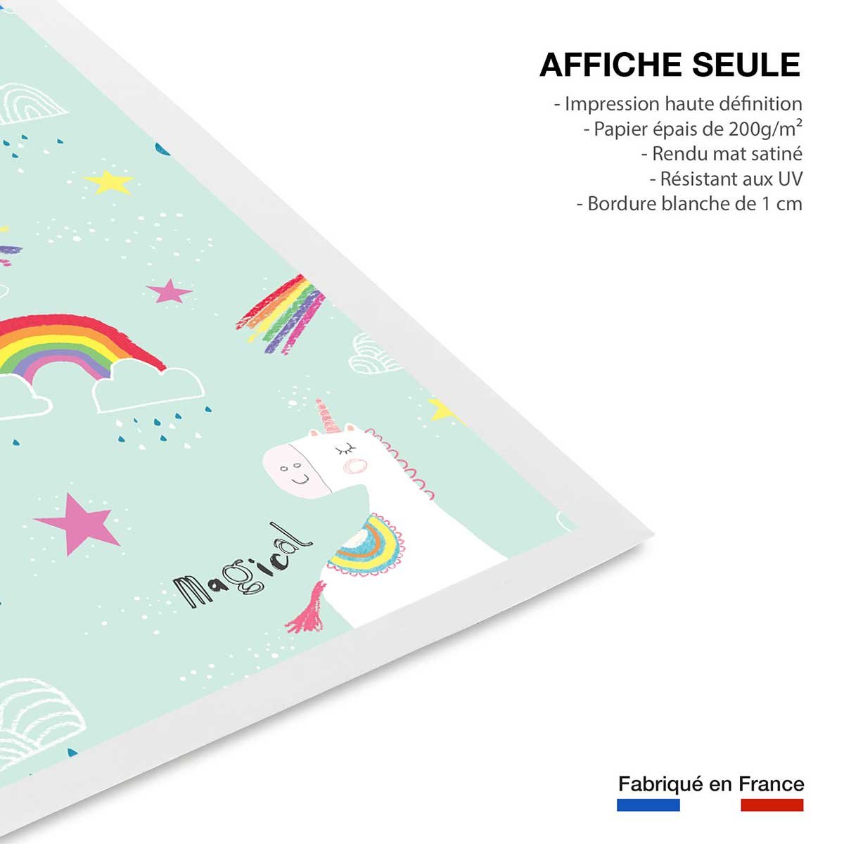 Affiche enfant happy sky affiche seule, HEXOA