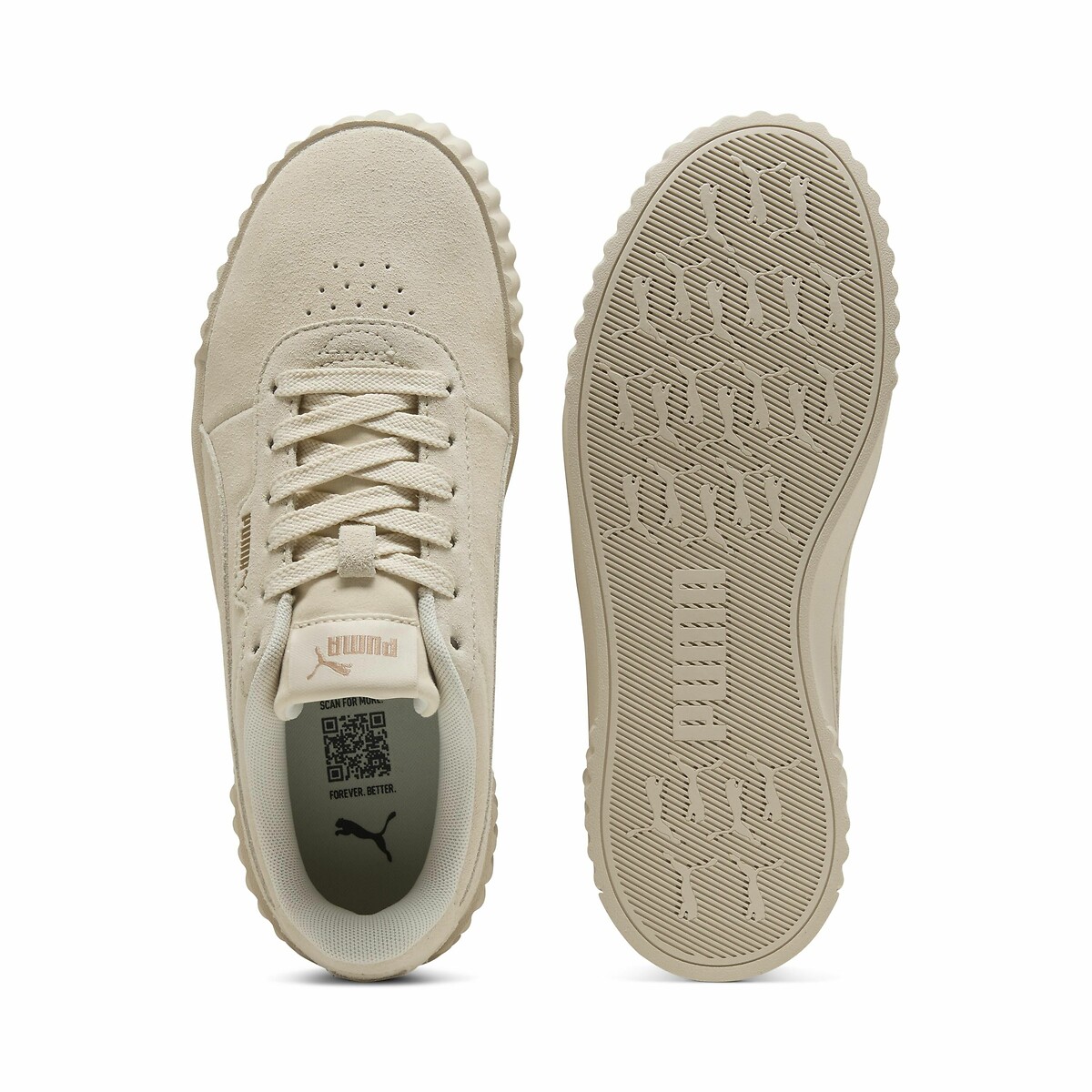 Baskets cuir Carina 3.0 ecru, PUMA
