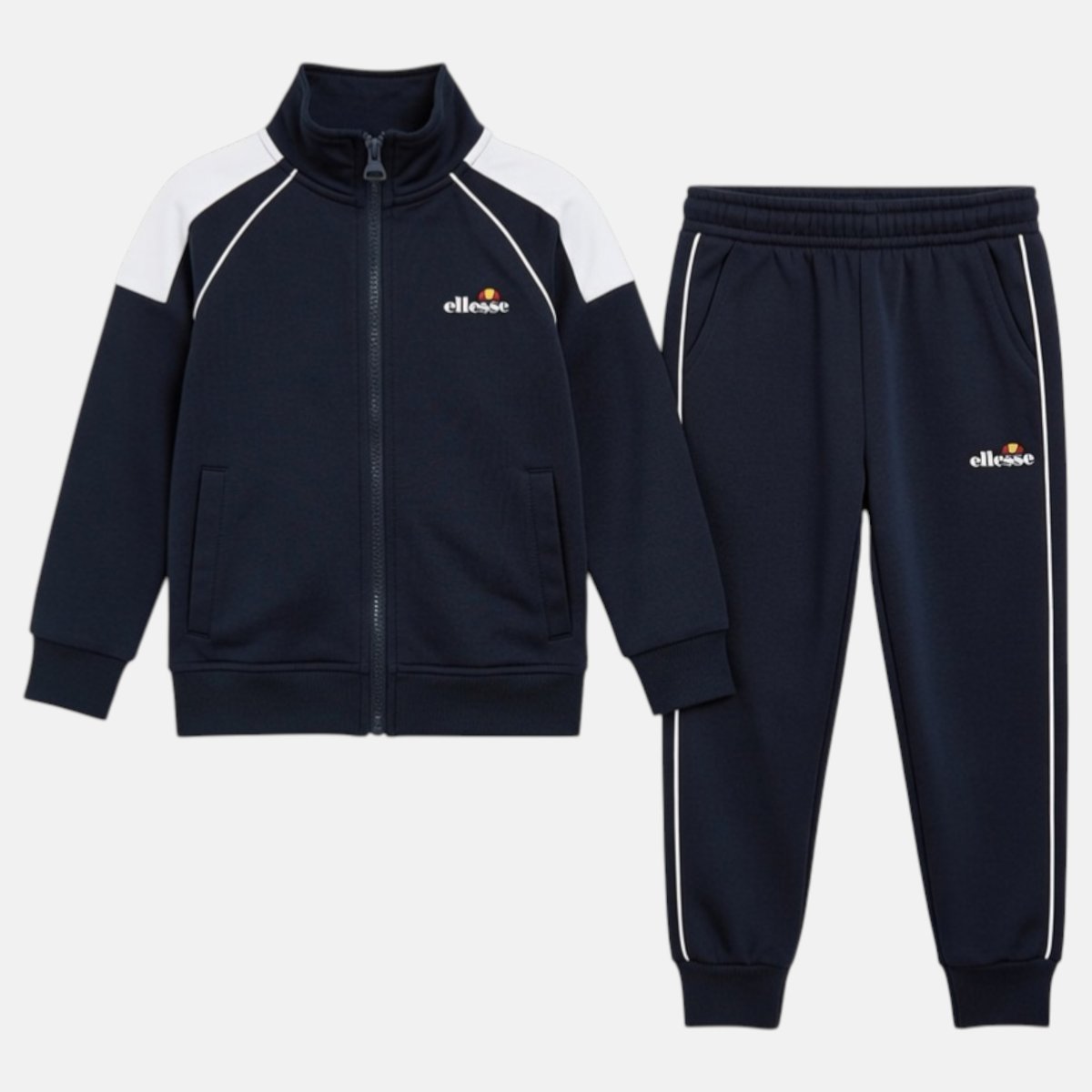 Ensemble veste zippée col montant et pantalon de jogging TRACK bleu marine, ELLESSE