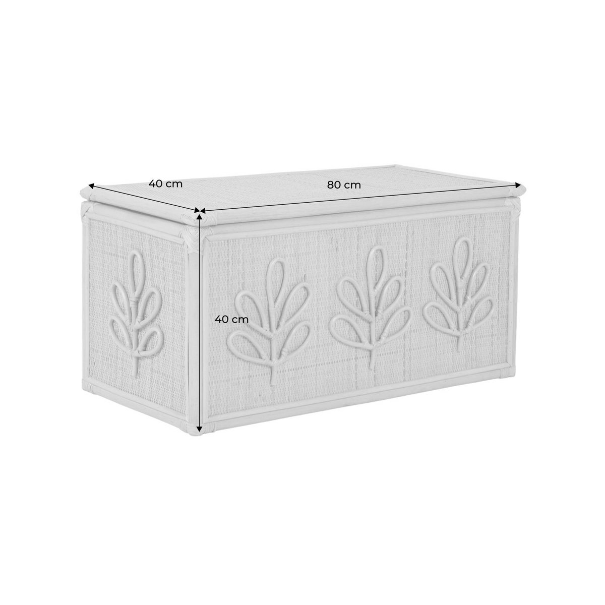 Coffre à jouets enfant bohème en rotin ARLO rotin naturel, SWEEEK