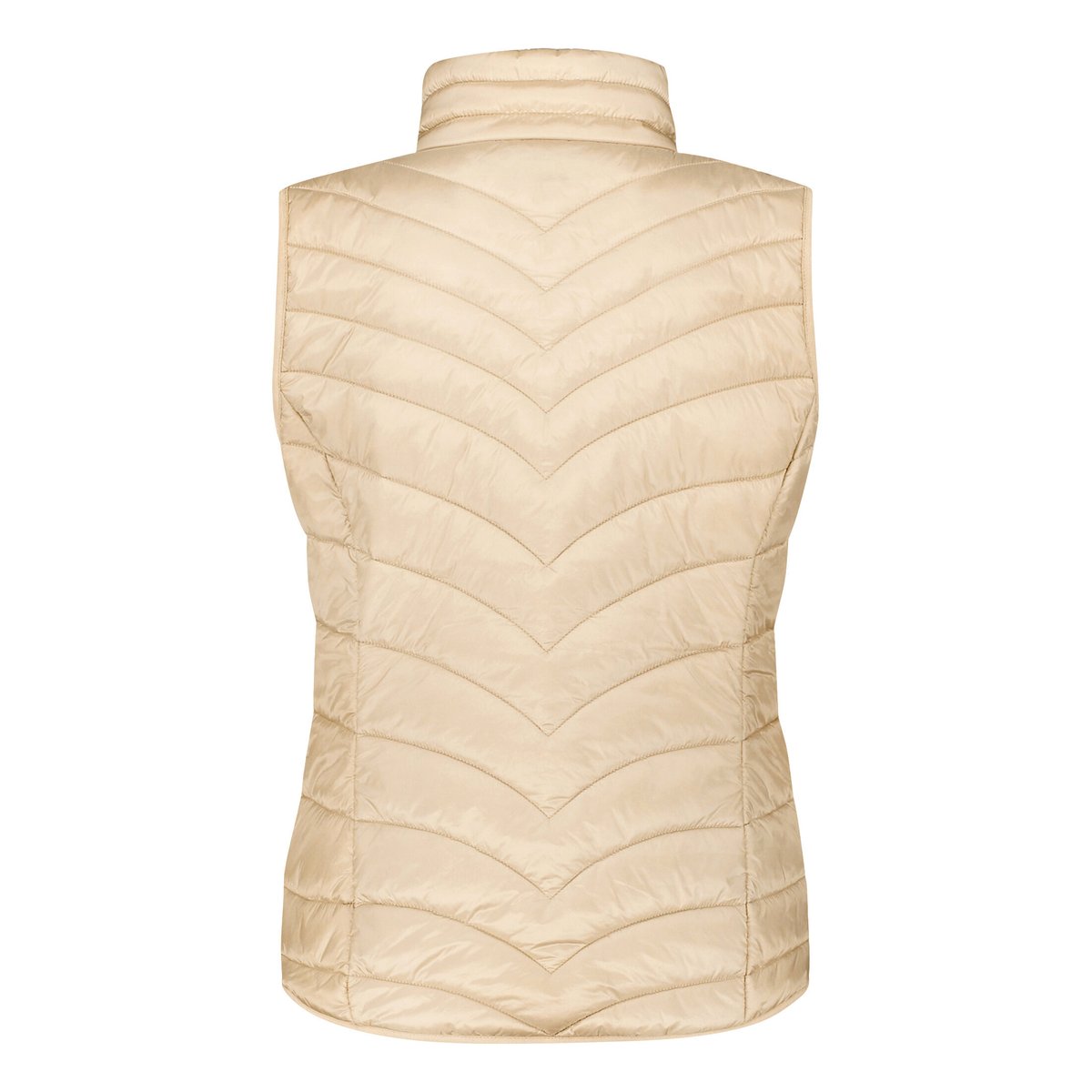 Veste sans manches matelassée à col droit beige, BETTY BARCLAY