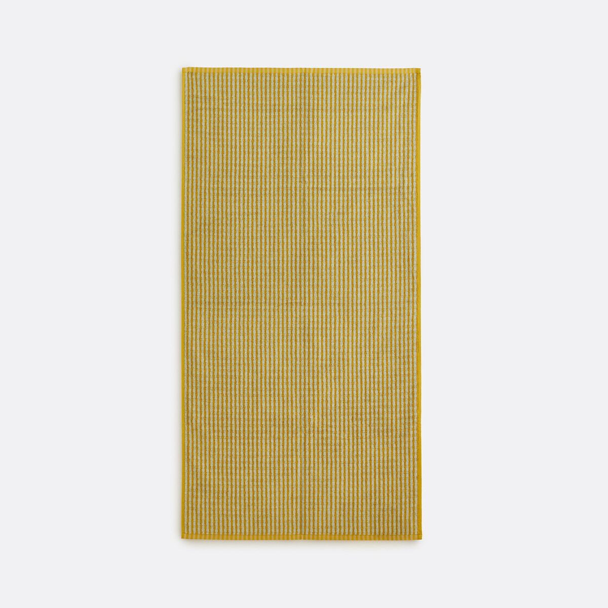 Serviette de toilette en éponge jacquard 500 g, GRANNA vert olive/opaline, LA REDOUTE INTERIEURS