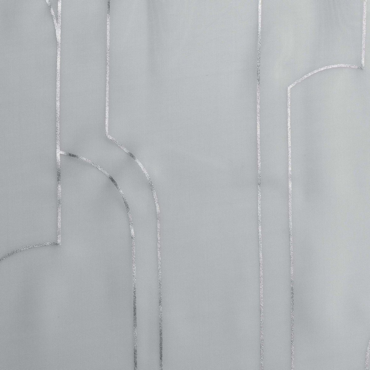 Rideau voile metallise Domea blanc argent bleu, EDEN