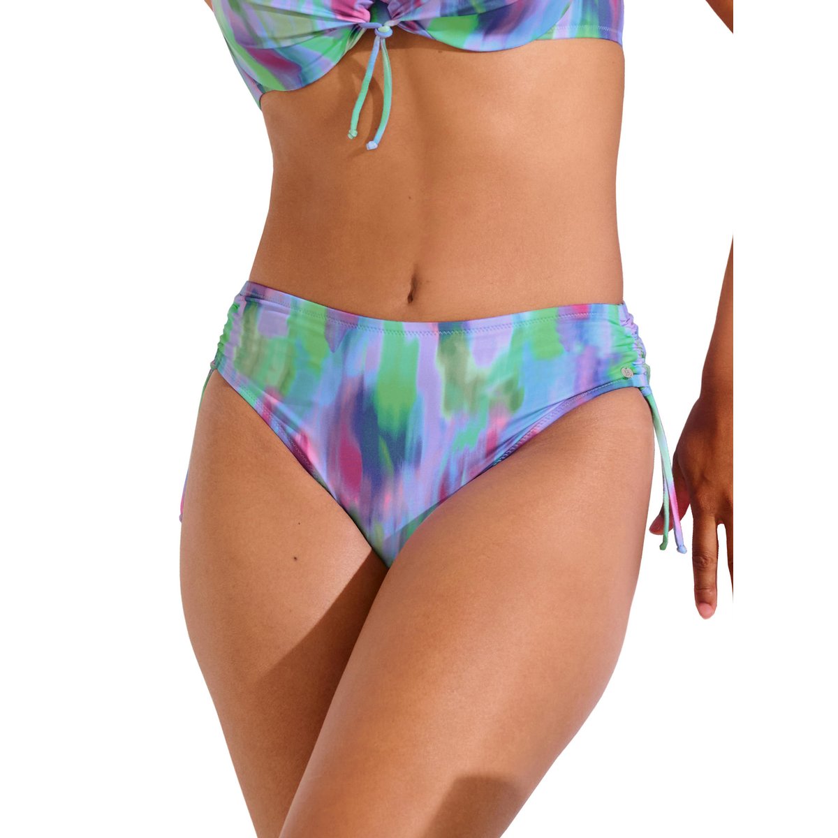 Bas maillot slip de bain côtés réglables JERSEY violet, LISCA