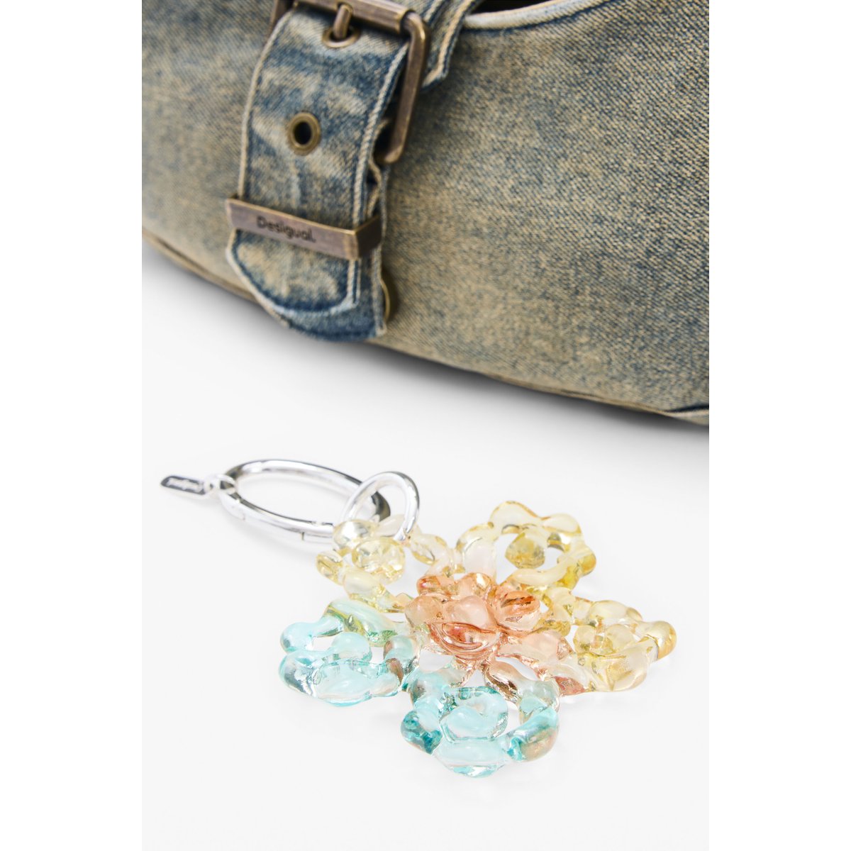 Sac denim teint vert, DESIGUAL
