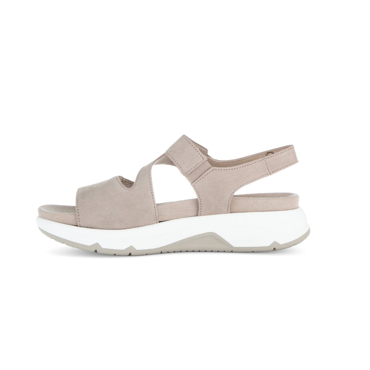 Sandales en cuir à talon compensé beige, GABOR
