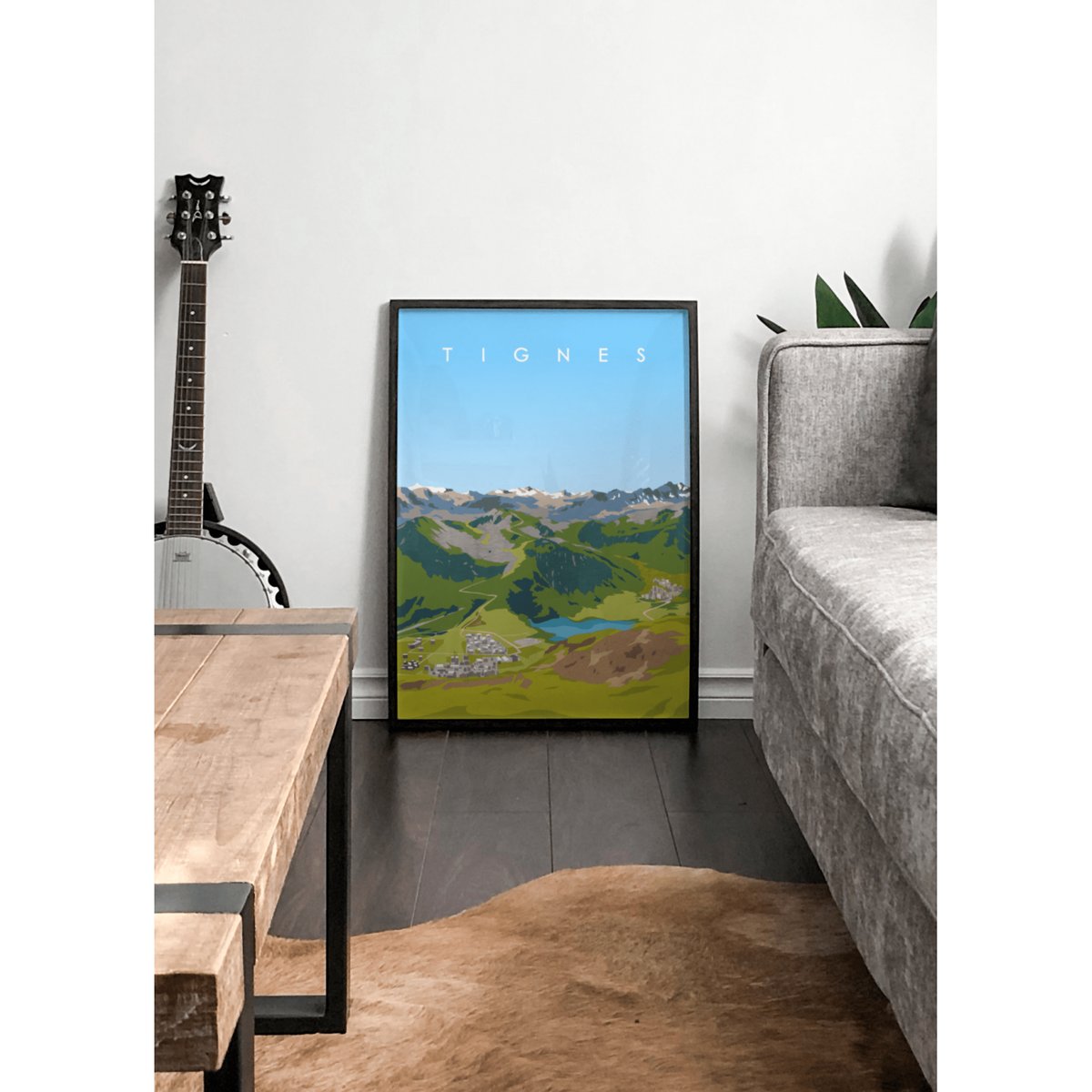 Affiche ville Tignes blanc, L'AFFICHERIE