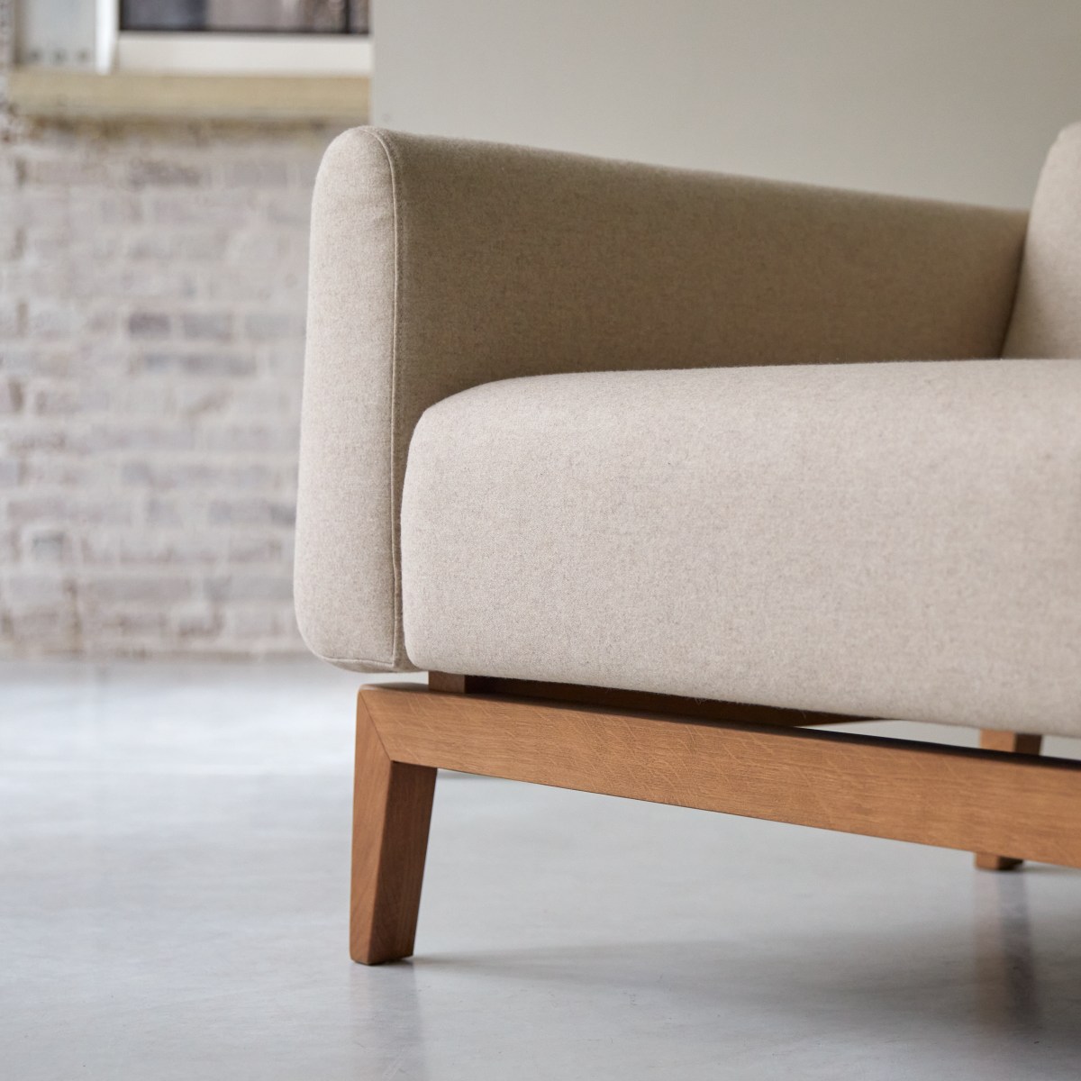 Canapé droit en Tissu, BJORN beige, TIKAMOON
